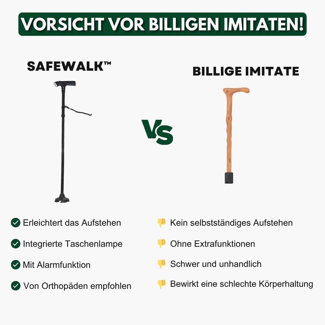 SafeWalk™ Gehstock - Mehr Halt. Mehr Sicherheit.